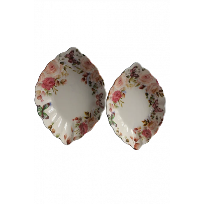 Dijital Desenli Oval Salata Kasesi 30cm 27cm