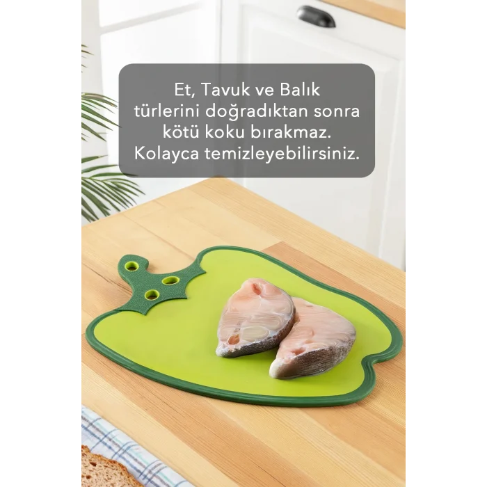 Dolma Biber Figürlü Kaydırmaz Kesme Tahtası Doğrama Panosu