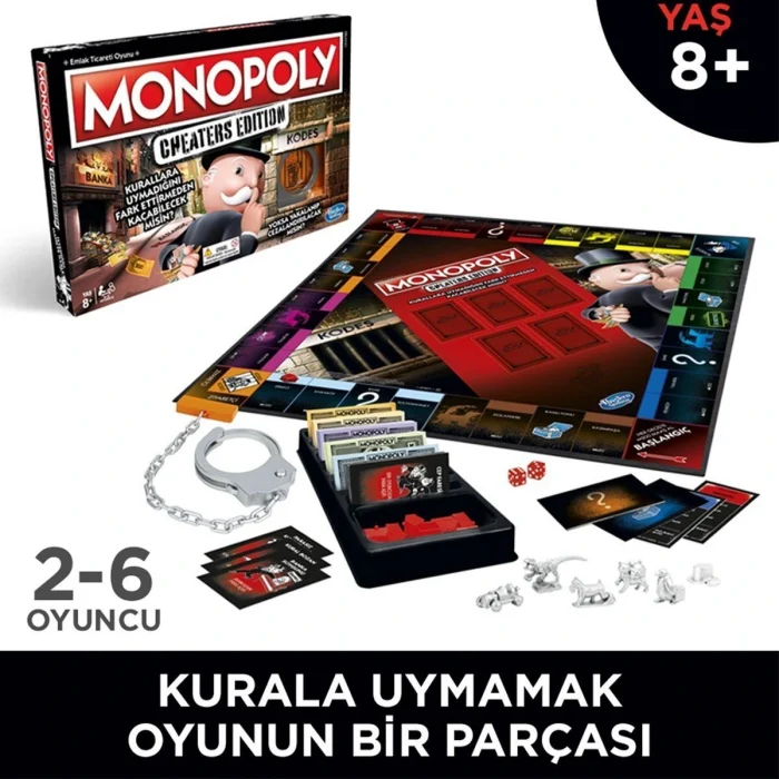 E1871 Hasbro Gaming - Monopoly Cheaters Edition +8 yaş