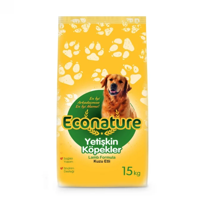 Econature Kuzu Etli Yetişkin Köpek Maması 15 Kg