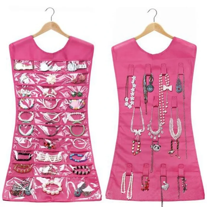 Elbise Şeklinde Takı Organizeri - Pembe