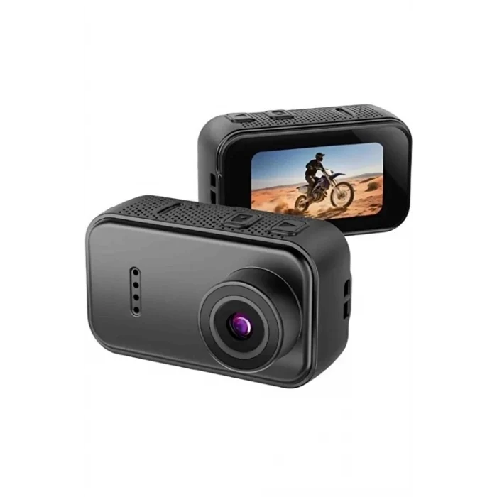 F2 2k 1080p Parmak Kamera 130° Geniş Açı Ips Ekranlı 25g Mini Taşınabilir Cep Kamerası Siyah