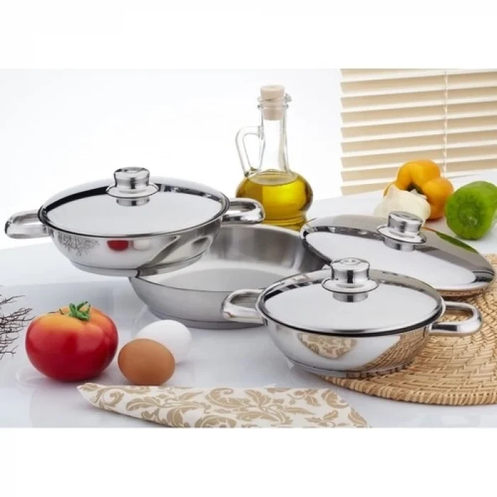 Gülsan 6 Parça Omlet Set Çelik Kapaklı