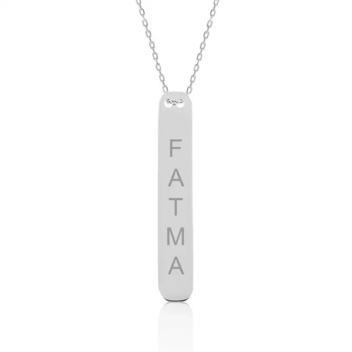 Luz&Pos Gümüş İsimlik Çubuk Kolye