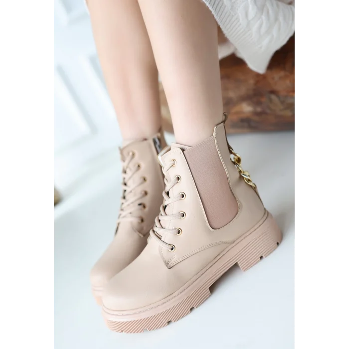 Harte Nude Cilt Bağcıklı Bot