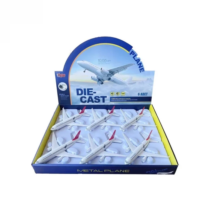 HW-180 2823 RED CB IŞIKLI SESLİ METAL YOLCU UÇAĞI