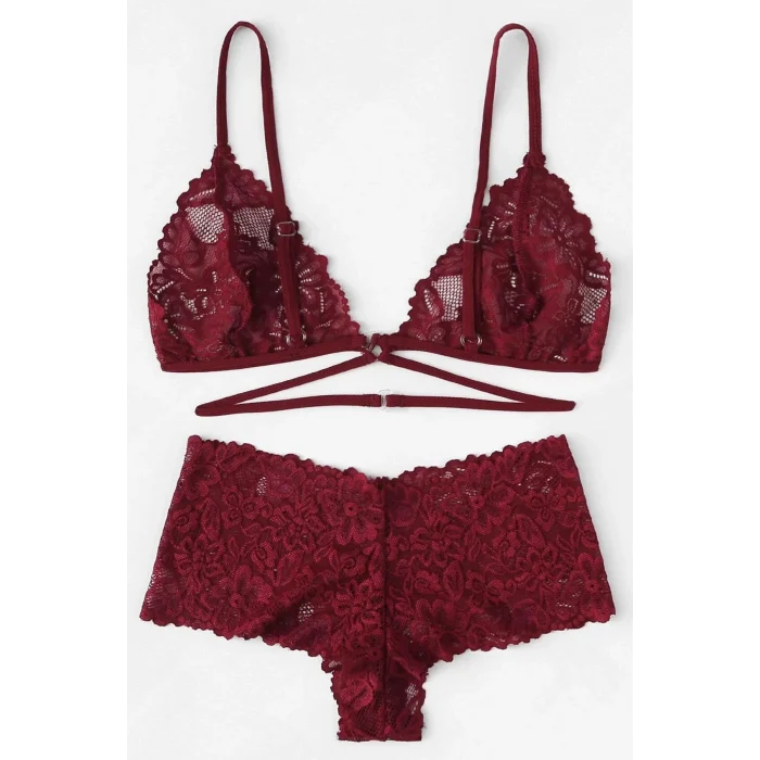 Kadın Bordo Özel Şık Sütyen Külot Takımı – Modern, Konforlu ve Günlük Kombinlere Uygun