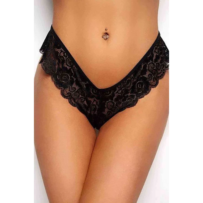 Kadın Siyah Dantelli Seksi Külot – Modern ve Şık Tasarım