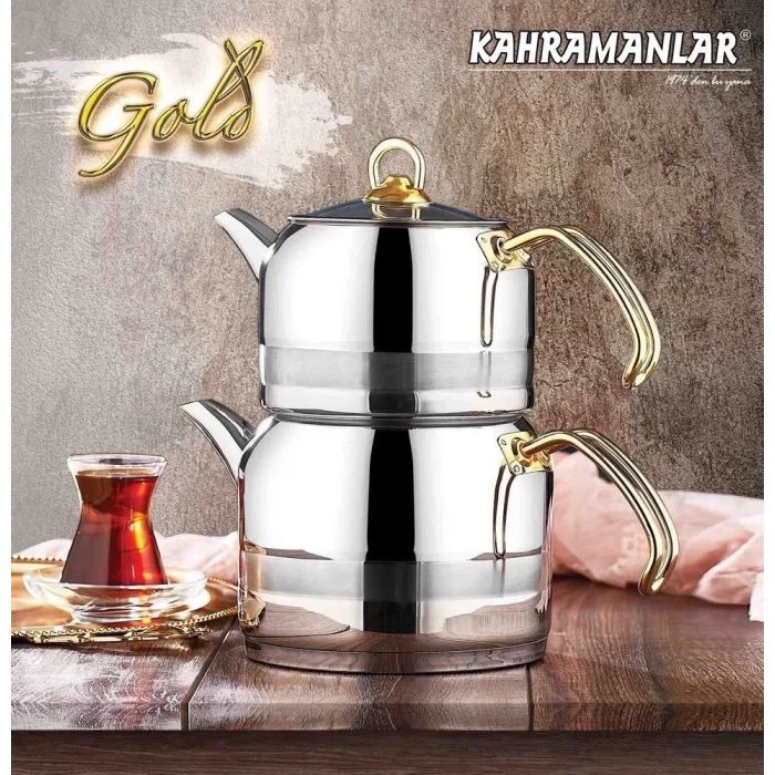 Kahramanlar Enza Ortaboy Gold Çaydanlık 1018G