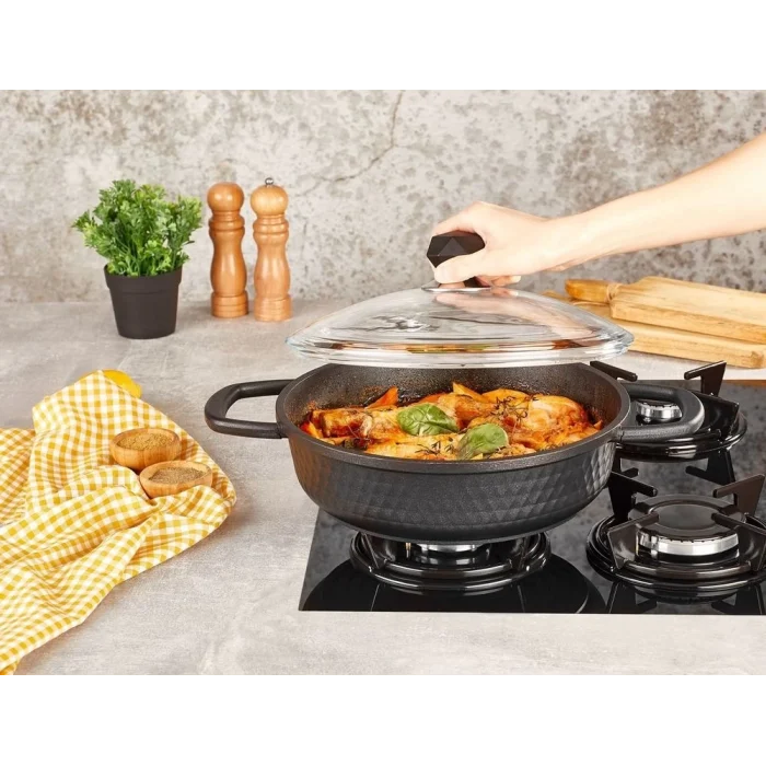 Kahramanlar Motto Basık Tencere 28cm 3534