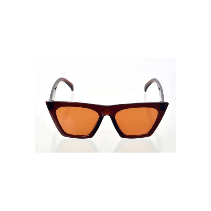 Kahverengi Çerçeve Cat Eye Kadın Güneş Gözlüğü - Moda Gözlük