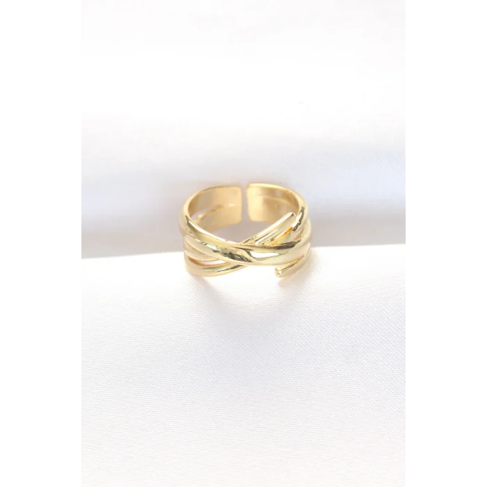 Kalın Gold Renk Ayarlanabilir Yüzük