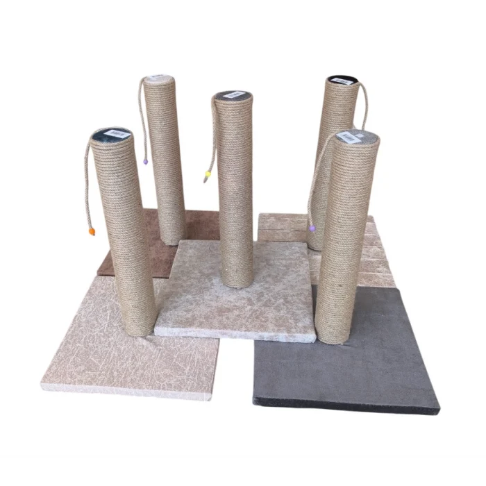 Kare Tabanlı Doğal Jut Kedi Tırmalama Tahtası 40 cm Karışık