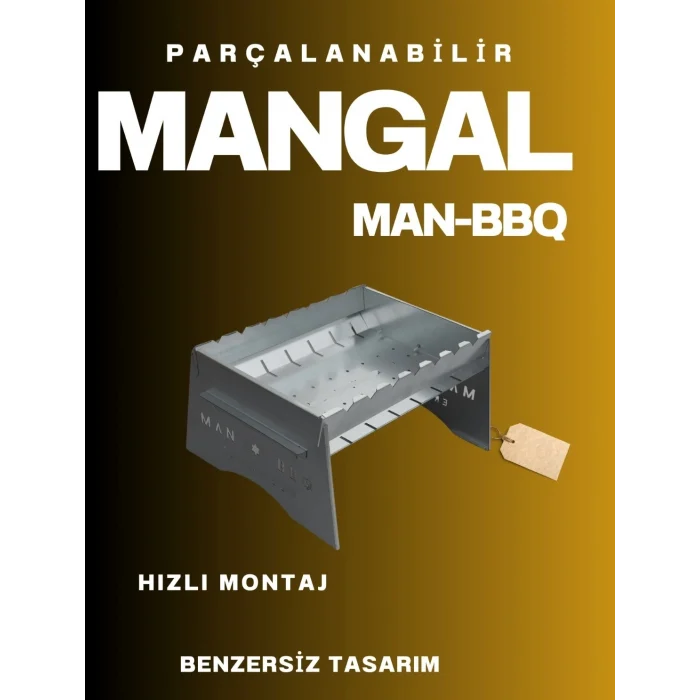 Katlanabilir Mangal - Portatif Katlanabilir Kamp Ve Piknik Mangalı 1 Mm Kalınlık