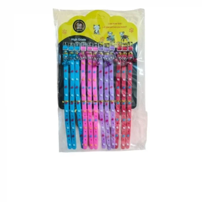 Pati Desenli Ayarlanabilir Silikon Kedi Tasması