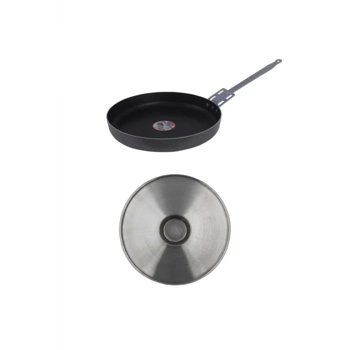 Kılıç Kızartma Tavası Kapaklı Demir Kulplu No:34