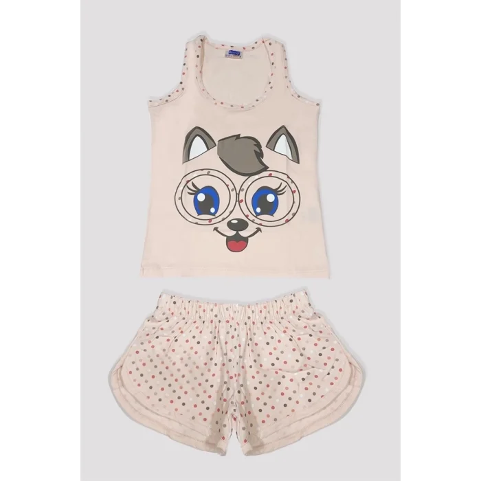 Kız Çocuk Baskılı Şortlu Takım 6526