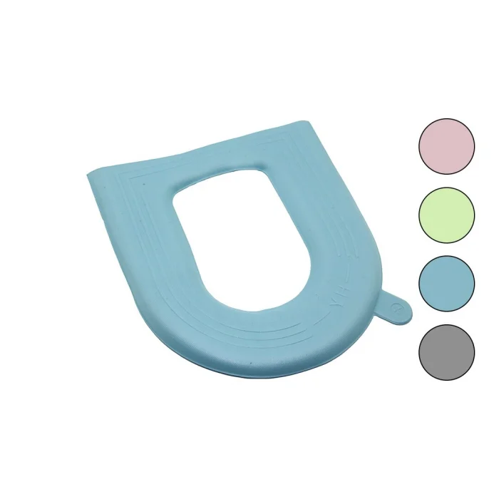 Klozet Oturak Kılıfı Düz Renkli Eva Ped Oturak Kaldırma Kulaklı Yapışkanlı