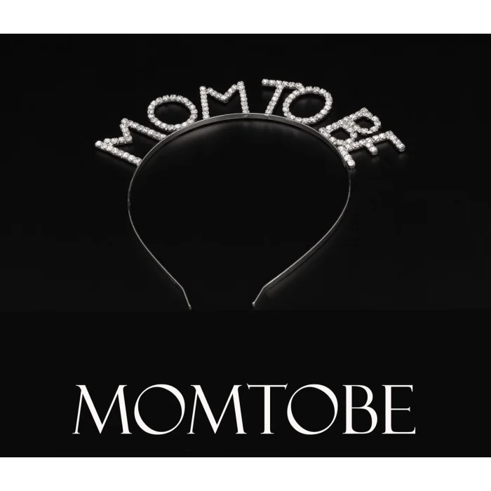 Kristal Taşlı Gümüş Renk Mom To Be Tacı Anne Tacı