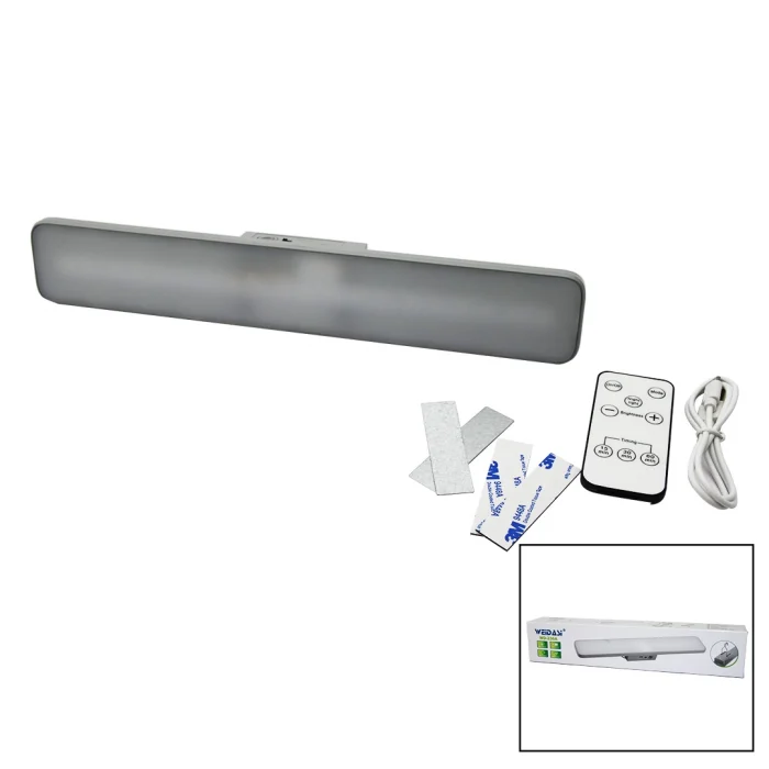 Kumandalı - Zaman - Işık Gücü Ayarlı Metal Askılı - Usb Şarjlı Lamba Fener 20smd Led