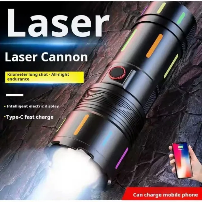 Led El Feneri 2000 Lümen Usb Şarj Edilebilir Flash Işığı Yüksek Güçlü El Feneri Taktiksel Uzun Menzil El Lambası Xa-b707