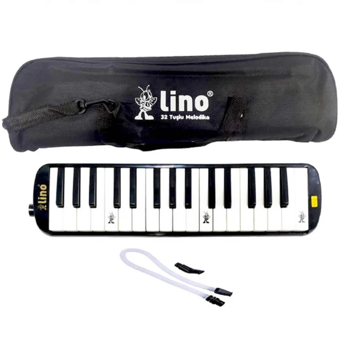 32 Tuşlu Bez Çantalı Melodika Siyah