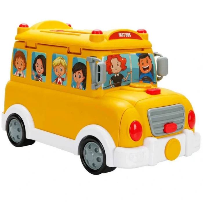 Little Chef 2in1 Sesli ve Işıklı Okul Otobüsü Dükkanı Oyun Seti 34 Parça