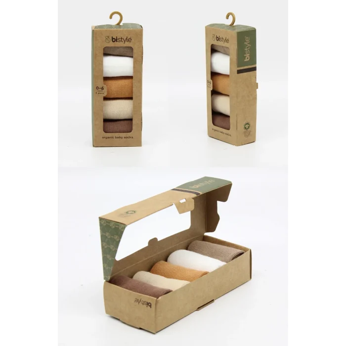 Luz&Pos 5li Penye Soket Kutulu Basic Çorap 10131 Bej