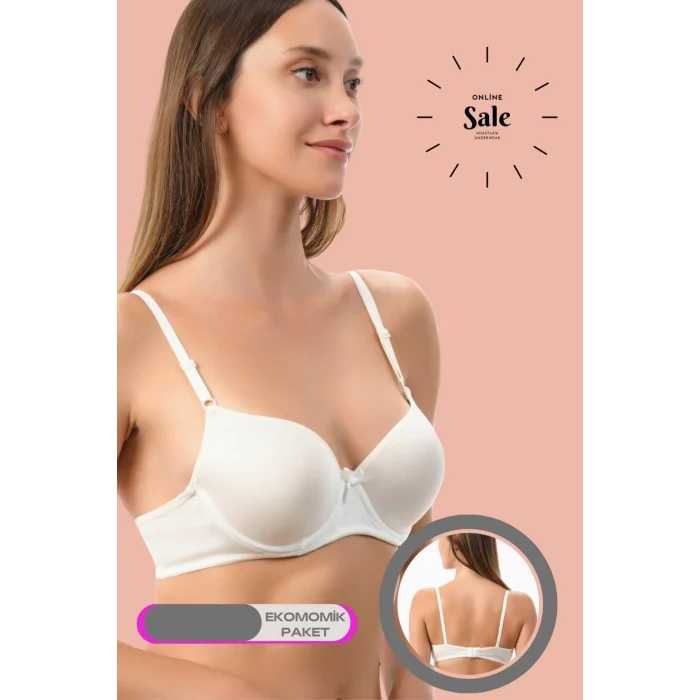 Luz&Pos Arias Closet Beyaz Dolgusuz Mikro Tek Sütyen