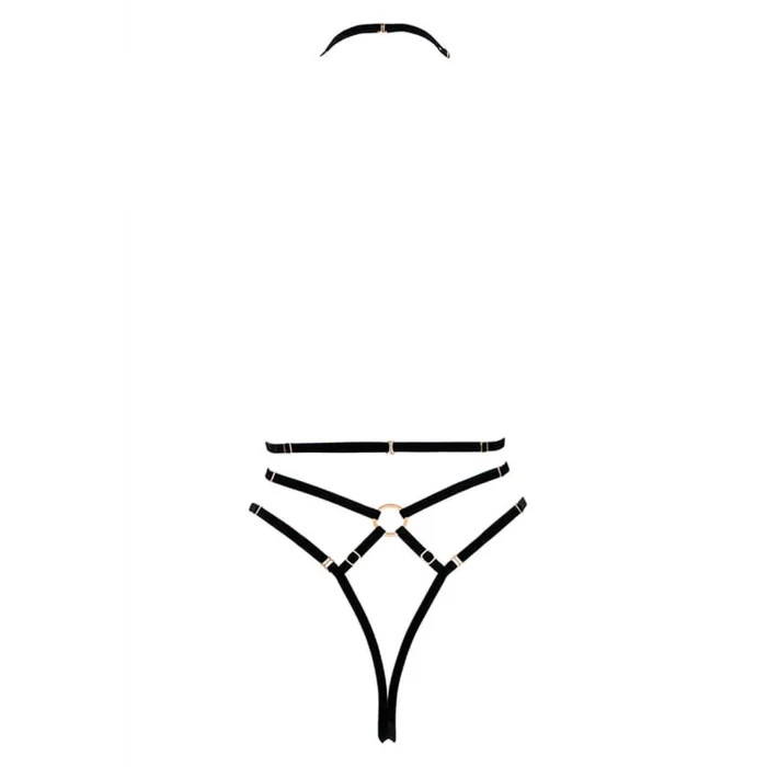 Luz&Pos Arias Closet Göğüs Detaylı Fantezi Siyah Harness