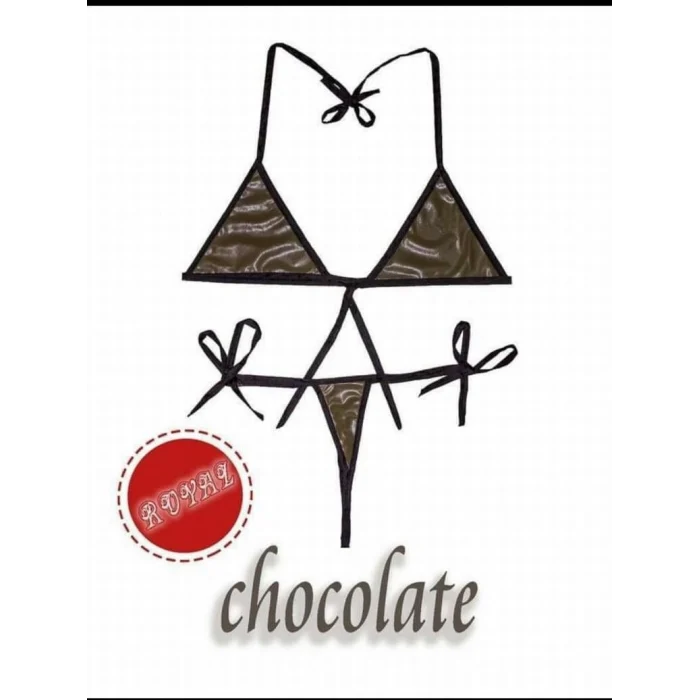Luz&Pos Arias Closet Fantezi Tüketilebilen Yenilebilir Çikolatalı Aromalı İç Çamaşırı Takımı