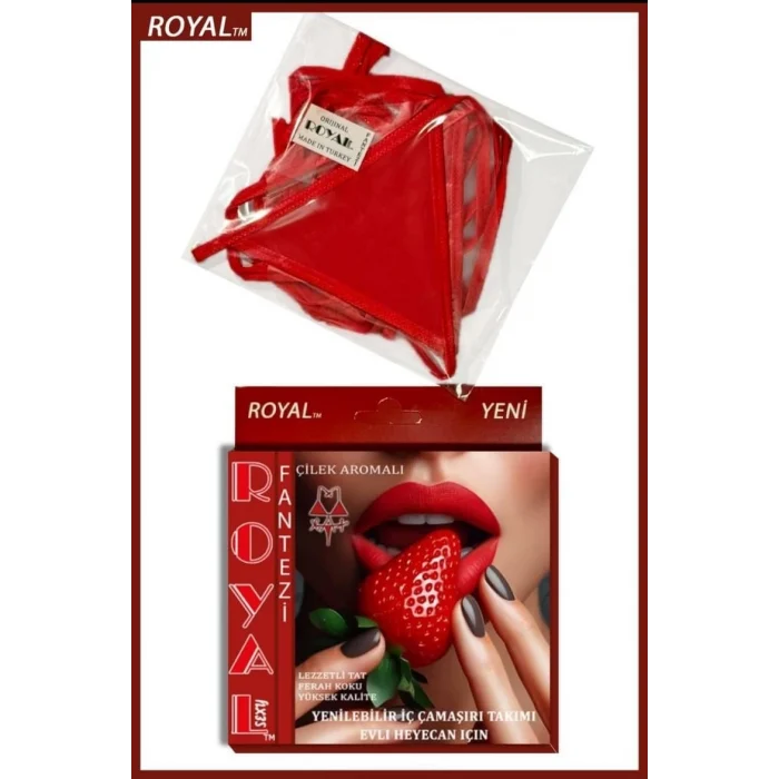 Luz&Pos Arias Closet Fantezi Tüketilebilen Yenilebilir Çilek Aromalı İç Çamaşırı Takımı