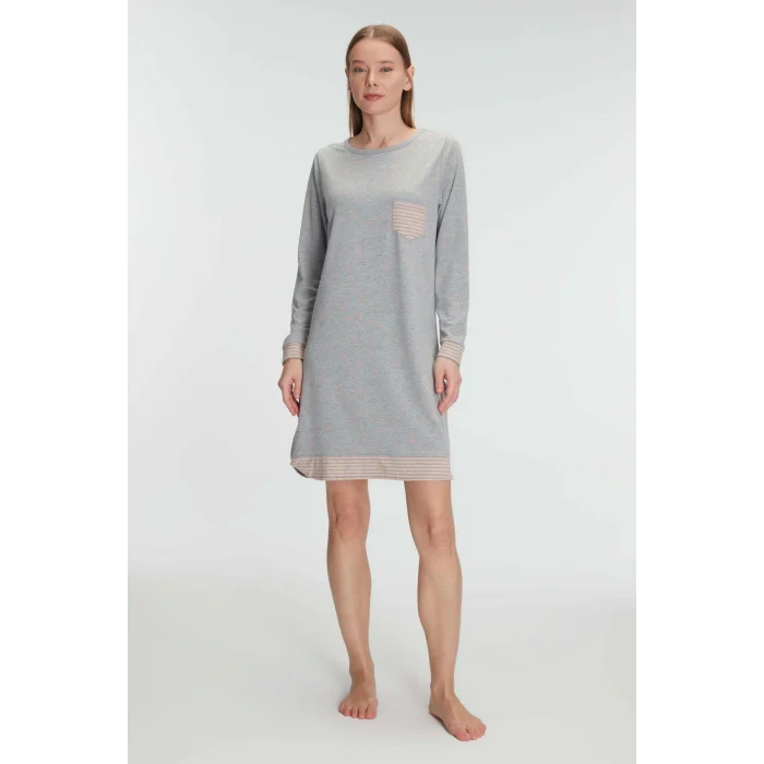 Luz&Pos Arias Closet Pamuklu Uzun Kollu Gecelik
