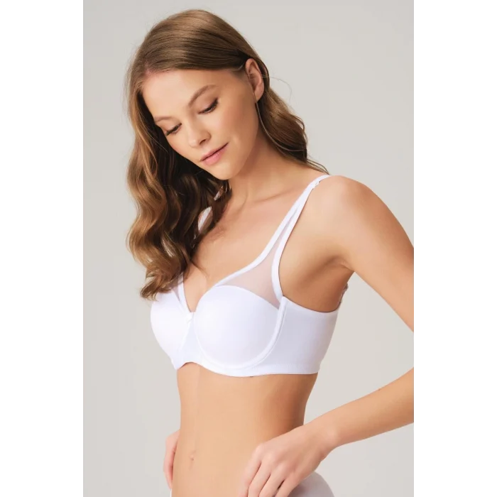 Luz&Pos Balenli Desteksiz Dolgusuz Toparlayıcı Yumuşak Süngerli Günlük Klasik Küçültücü Sütyen