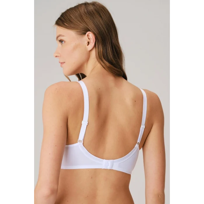 Luz&Pos Balensiz Lohusa Önden Açılan Yumuşak Süngerli Beyaz Emzirme Sütyeni