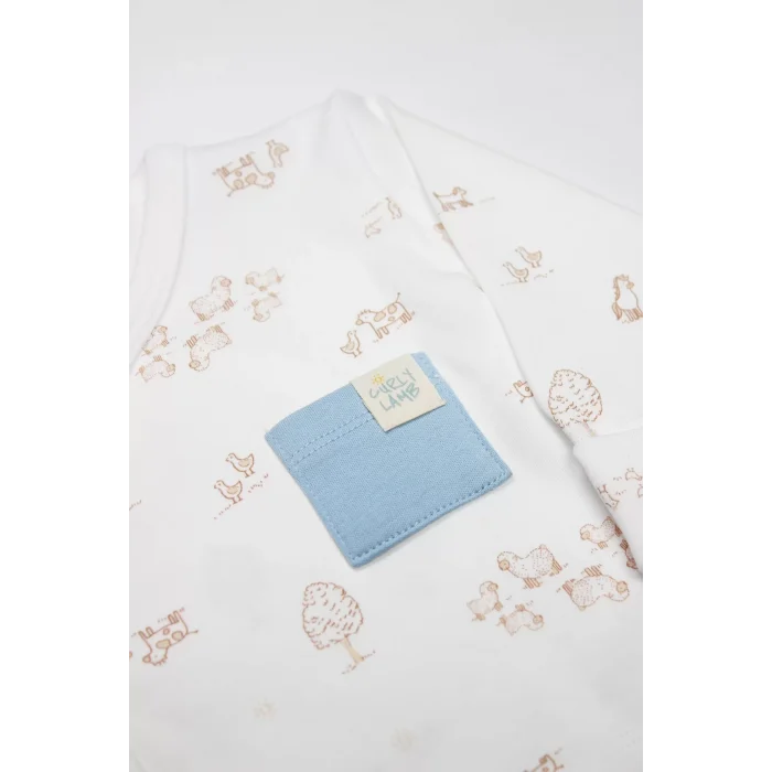 Luz&Pos Curly Lamb 3lü Zıbın Takımı 13107 Bej Ekru