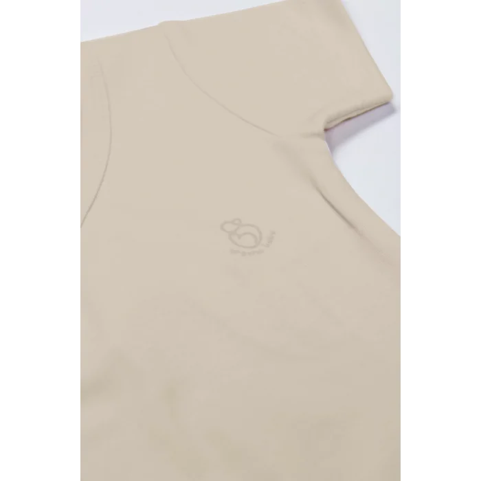 Luz&Pos Organik Natural Basic Style Kruvaze Yarım Kol Body Bs17101 Bej