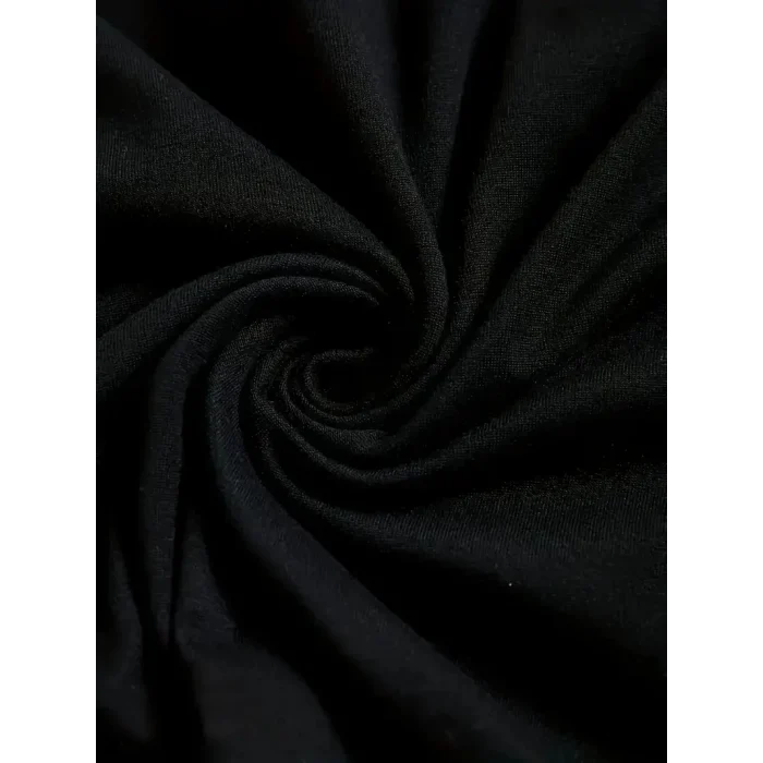 Luz&Pos Büyük Boy Ayıcık Baskılı Bisiklet Yaka T-shirt, İlkbahar & Yaz İçin Rahat Kısa Kollu T-shirt, Kadın Giyim - Siyah