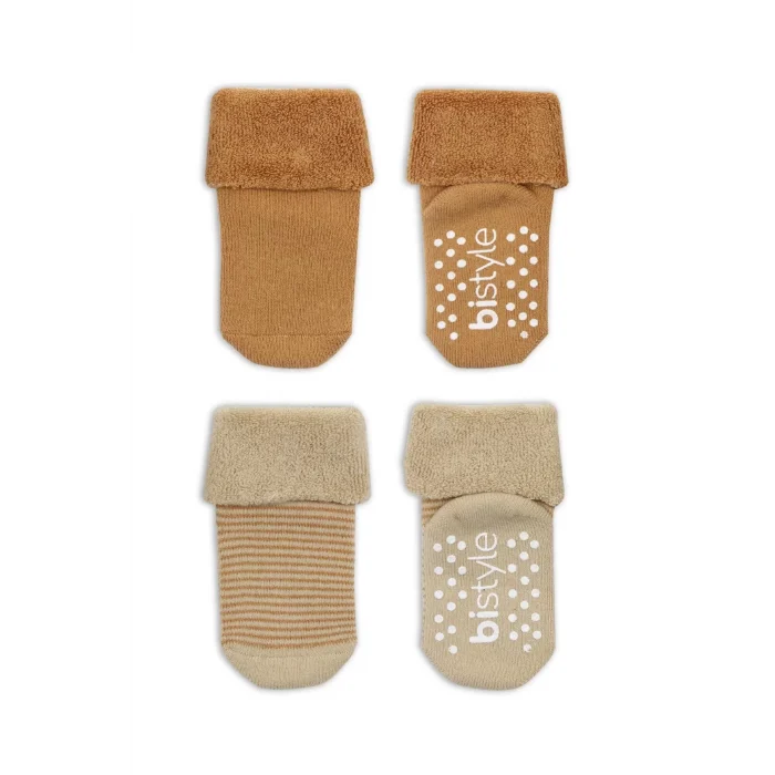 Luz&Pos Çemberli Kaymaz Havlu Soket Çorap 2li Bs10503 Bej-hardal