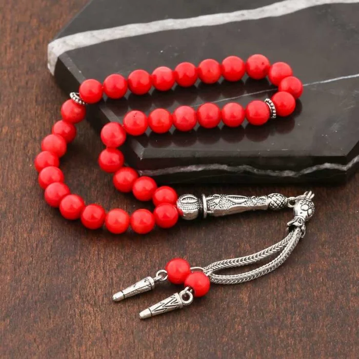 Luz&Pos ​doğaltaş Metal Püsküllü Mercantaşı Tesbih