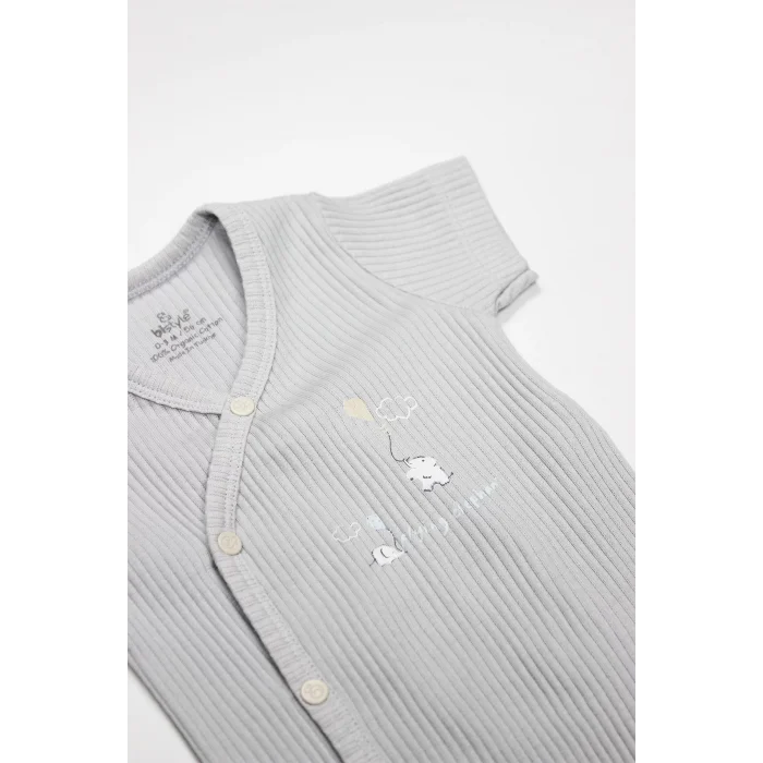 Luz&Pos Flying Elephant 2li Yarım Kol Badi 17117 Ekru Gri