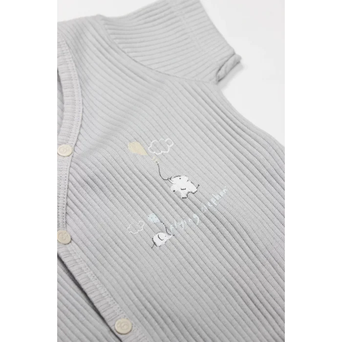 Luz&Pos Flying Elephant 2li Yarım Kol Badi 17117 Ekru Gri