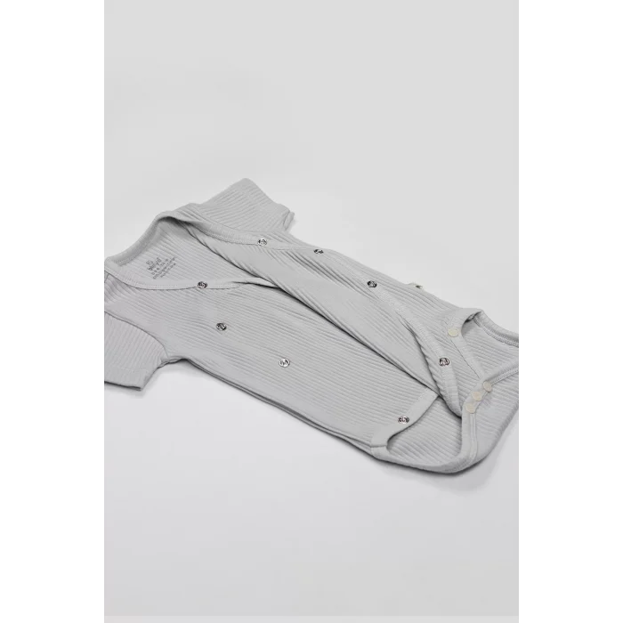 Luz&Pos Flying Elephant 2li Yarım Kol Badi 17117 Ekru Gri