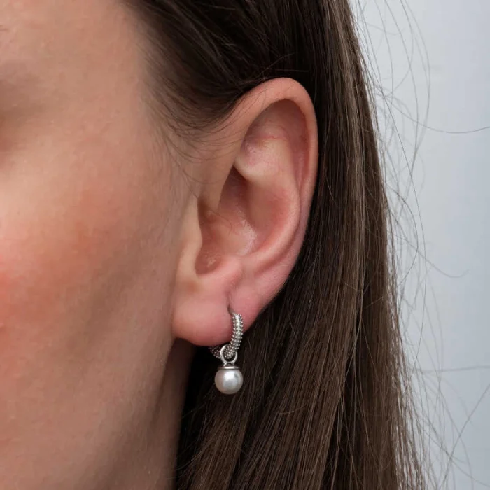 Luz&Pos Gümüş İnci Kadın Küpe