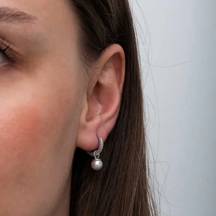 Luz&Pos Gümüş İnci Kadın Küpe