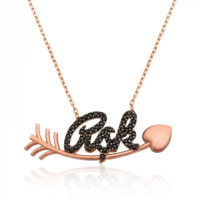 Luz&Pos Gümüş Kalbe Giden Aşk Kolye