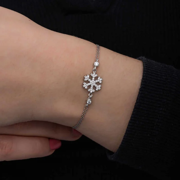 Luz&Pos Gümüş Kar Tanesi Kadın Bileklik