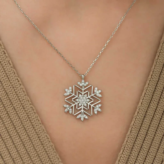 Luz&Pos Gümüş Kar Tanesi Kolye