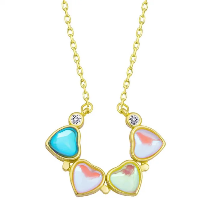 Luz&Pos Gümüş Renkli Açılabilen Yonca Kadın Kolye