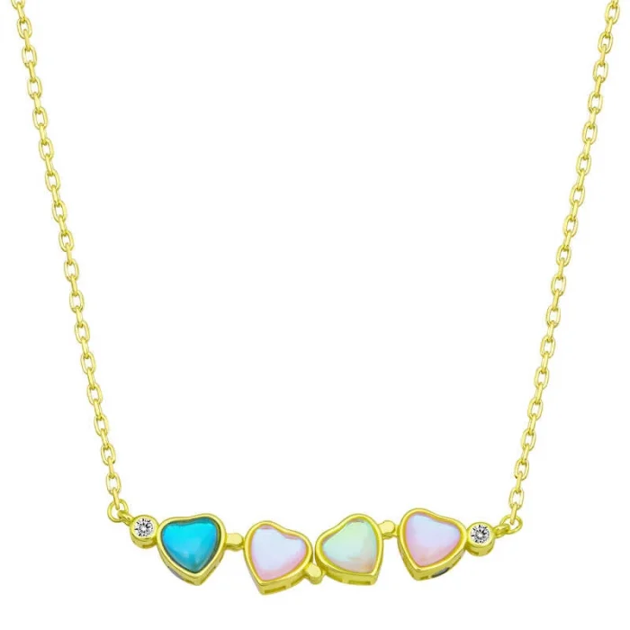 Luz&Pos Gümüş Renkli Açılabilen Yonca Kadın Kolye